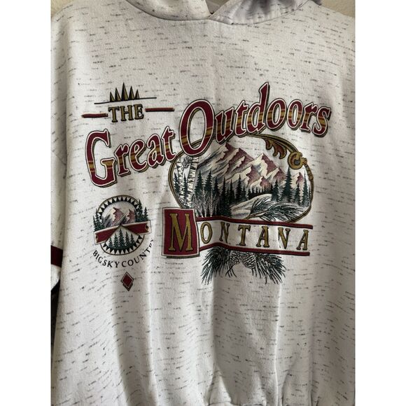 Gray Vintage Pacific Style Great Outdoors Montana Size Large Graphic Sweatshirt - Picture 5 of 7